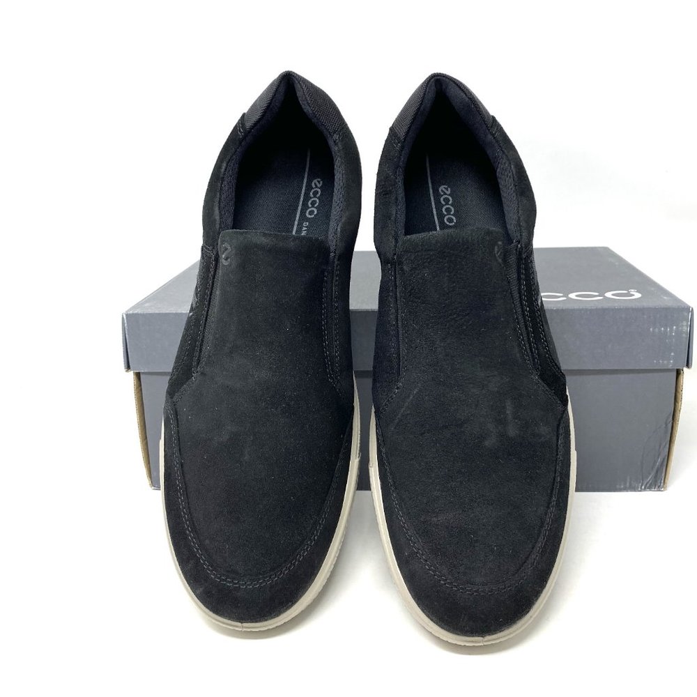 ECCO Ennio Slip On Suede Men's Sneakers Black - Picture 4 of 10